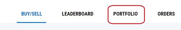 CrytpoGround Game Portfolio tab
